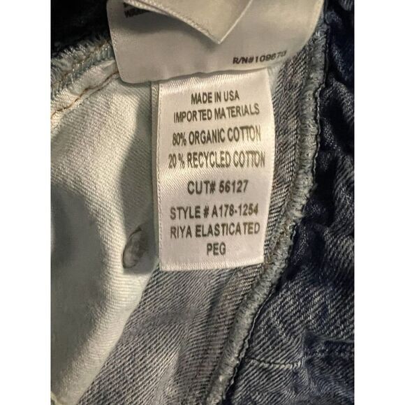 New AGOLDE Riya Elasticated High Rise Peg Jeans - Picture 11 of 11